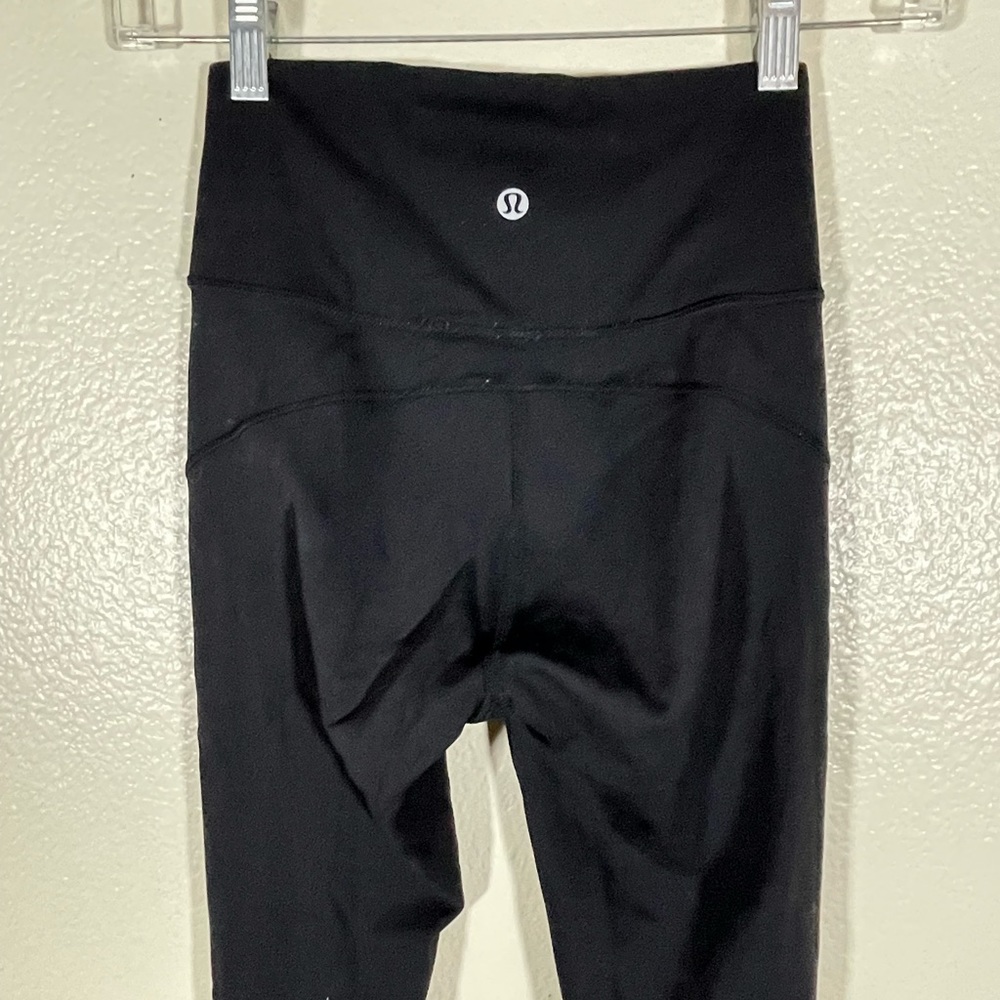 Lululemon Solid Black Full Length Leggings/ Sz 2 … - image 6